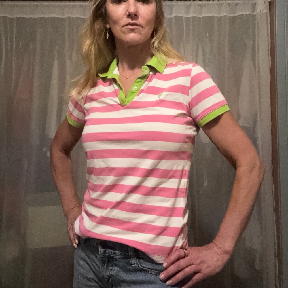 Lilly Pulitzer striped polo shirt